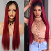 New 150 Density Lace Front Wig Brazilian Virgin Glueless 1bred Ombre Full Lace Human Hair Wigs With Baby Hair Free Shipping