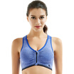 Qu Mu sports shock braze gather sweat no steel ring on the care running yoga underwear QM6271 sapphire blue S