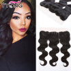 Grade 8A Indian Virgin Hair Ear To Ear Lace Frontal 13X4 FreeMiddle3 Part Body Wave Indian Full Frontal Closure Bleached Knots