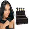 HHHair Brazilian Virgin Hair Straight 4 Bundles Brazilian Virgin Hair Human Hair Weave Bundles