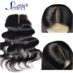 Brazilian Virgin Hair Body Wave With Closure 8A Unprocessed 1B Human Hair Lace Closure Natural Balck Body Wave Closure