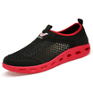 Precentor men&39s casual shoes breathable mesh shoes men&39s holes shoes lazy sleeves hollow sandals 666 black 40 yards