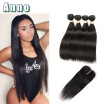 4 Bundles 7a Brazillian Hair With Closure Unprocessed Virgin Hair With Closure Straight Hair With Closure Brazilian Straight Hair