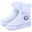 Youyou YOUAO men&women in the tube with a flat rain boots cover rain raincoat a pair of mounted L UYX-L