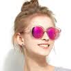 Blue Bluekiki polarized sunglasses large frame driving sunglasses color film sunglasses female sunglasses 7002 transparent box Barbie powder