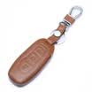 Huafu Ford Key Bag Folding Three Buttons Black Ford Maverick Mondeo Winning Leather Key Holder