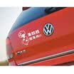 Sheng Sheng special waterproof sunscreen reflective car stickers baby in car car stickers female baby in the car warning stickers baby car stickers white size 1417cm