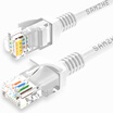 Shanze SAMZHE engineering grade six cable CAT6 pure copper gigabit 8 core twisted pair jumpers Category 6 RJ45 oxygen-free copper network cable BHE-6050 white 5 meters