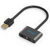 VENTION USB external sound card desktop computer notebook independent sound card 3D stereo free drive external speaker headset microphone converter black CDFBA