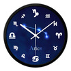 Momen wall clock creative living room bedroom 12 inch big wall clock fashion 12 constellation Aries mute art wall clock quartz clock 6014 black