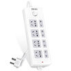Deli 18213 new national standard 8 3 m total control switch socket insert plug board wiring board row plug drag line board