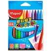 Maped CH862001 can be rolled with two color plastic crayons 12 color box