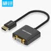 VENTION HDMI to VGA cable converter with audio port HD video adapter adapter computer box connection TV monitor projector line black ACBC