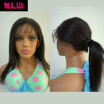 NLW 10A Frontal Lace wigs Silky Straight Glueless Peruvian Virgin Human Hair