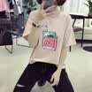 VIVAHEART Round Collar Cartoon Print Student Short Sleeve T-Shirt Top Female VWTD174236 Pink M