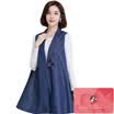 Pai silver silver fiber radiation clothing pregnant pregnant white - collar fashion models of anti - radiation card set blue wave point XL