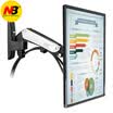 NB F120 17-27 inch LCD computer monitor stand Multi-function rotating display bracket Free lifting retractable frame Silver
