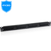 IT-CEO V7RJ45-24 Ultra-five hundred-speed network 24-port patch panel Cabinet network cable patch panel High gold-plated RJ45 network patch panel Black