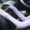 IKEWA FANGSHAIXIU001zi sunscreen sleeves ice sleeves gloves female spring&summer riding South Korea ice silk driving sun sleeve sleeve female purple with