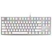 Rapo V500RGB Ice Edition 87 Key Symphony Backlit Game Mechanical Keyboard Backlit Keyboard Game Keyboard Computer Keyboard Notebook Keyboard White Red Axes