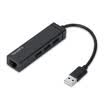 Rui Ming HB3001BK USB splitter 20 wired network card network port converter USB to RJ45 interface support Apple Mac smart box flat&other black