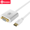 BIAZE Mini HDMI to VGA Converter Adapter Mini HDMI HD to VGA Converter Cable with Audio-powered Notebook Flat Panel Projector ZH12-Aluminum