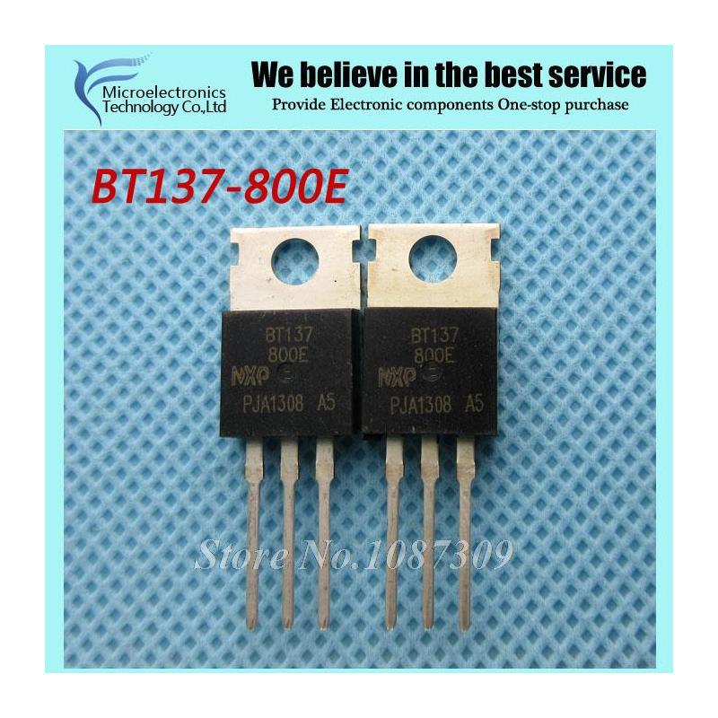 10pcs free shipping BT137-800E BT137 BT137-800 800V 8A Triacs RAIL TRIAC TO-220 new original