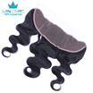 Brazilian Virgin Hair Body Wave 13X6 Lace Frontal with Baby Hair Free Part Human Hair Color 1b Free Shipping