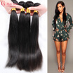 Jet Black Virgin Brazilian Straight Hair 4Pcs Straight Brazilian Hair Weave Bundle Cheveux Bresilien Natural