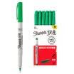 Sharpie anti-fade mark pen fine green paper box 12 loaded