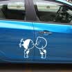 Sheng Sheng special waterproof sunscreen car biochemical crisis side door scratches car sticker white size 7219cm if both sides of the door is recommended to buy two