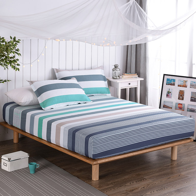 Yingxin home textile cotton bedding high-density high-density beds Li slip cotton mattress double 15 m bed simple elements blue