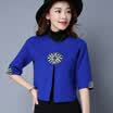 Siba homes 2017 autumn new women&39s sweater cardigan retro fashion short paragraph loose sleeve short jacket S71G0001A5M blue M
