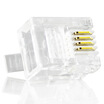 Haile HT-RJ11-10 high-performance 6P4C phone crystal head 50U gold-plated 10 bag