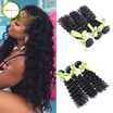 Cheap Brazilian Deep Wave 3 Bundle Of Brazilian Virgin Hair 7A Unprocessed Virgin Brazilian Hair 100G Human Hair Weave Bundles