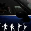 Xuan special waterproof sunscreen car stickers dunk basketball NBA car stickers black Size 58 18cm