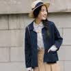 Yan Man INMAN 2017 autumn new lapel short paragraph wild casual cardigan jacket female 1873042012 treasure blue XL