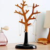 ORZ Jewelry Display Stand Holders Plastic Wood Tree Shape Tray Necklace Dangle Earrings Showing Shelf Rack Storage Organizer