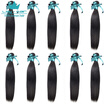 10 Bundles Natural Color Grade 7A Unprocessed Virgin Brazilian Hair Straight Wholesale Virgin Brazilian Hair