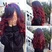 7A Ms Mary Brazilian Ombre Burgundy Body Wave Remy Human Hair Weave 3 Bundles Two tone 1b 99j Brazilian Virgin Hair Extension