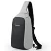 Mi Xi mixi anti-theft chest bag men light business multi-compartment chest bag leisure sports Messenger bag fashion trend shoulder small bag blue with black 125 inches M2081