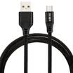 Jinghua JH 1262 Android Data CableMobile Phone Charger Cord Power Cord Quick Flat Charging Cable Stripe Luxury Cable Applicable to Huawei Samsung Millet Meizu 1m Black