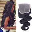 Indian Body Wave Hair Closure 4x4 inch Lace Closure Free Part 100 Human Remy Hair 8-20 inch Hand Tied Closure