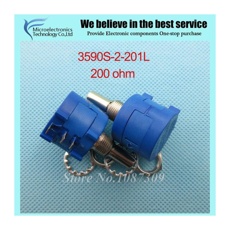 3590S-2-201L 3590S 200 ohm Precision Multiturn Potentiometer 10 Ring Adjustable Resistor