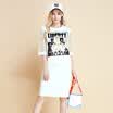 Mark Huafei Women 2017 Spring Printing Casual Sleeve Set Skirt General S