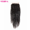 Mydiva Brazilian Remy Hair Kinky Curly Human Hair Closure 4x4inch Lace Closure Free Part Natural Color 8-20inch 130 density