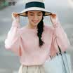 Yan Man INMAN 2017 Autumn new art wild thread round neck long sleeve loose jacket sweater female 1873132406 pearl white S