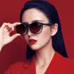 Paramount PARIM myopia Tong Liya star with the section of the mirror large face suction myopia glasses sunglasses female polarized mirror PR7924 black box red feet