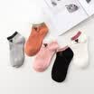 Jingdong Supermarket Langsha socks&socks women&39s cotton socks sports shallow mouth socks candy color pattern stealth socks 6 pairs of mixed color