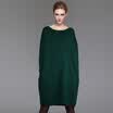 Marc Rebecca Korean Fashion Loose Knit Dress Dark Green L
